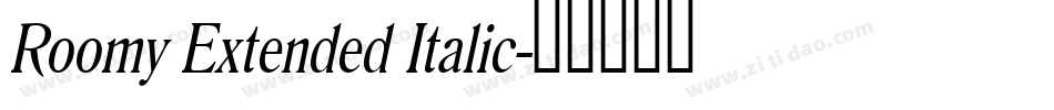 Roomy Extended Italic字体转换